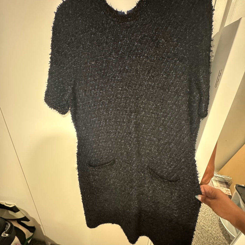 kate spade Black Textured Sweater Dress